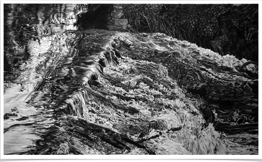 Mill Race, Cheddleton
pencil on paper
48 x 29 cm Mill Race, Cheddleton
pencil on paper
48 x 29 cm